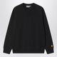 Carhartt Wip  Black Chase Sweatshirt In Cotton Blend