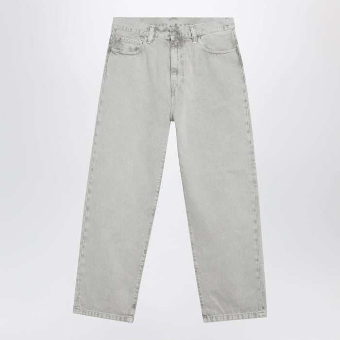 Carhartt Wip Landon Stonewashed Denim Pants In White