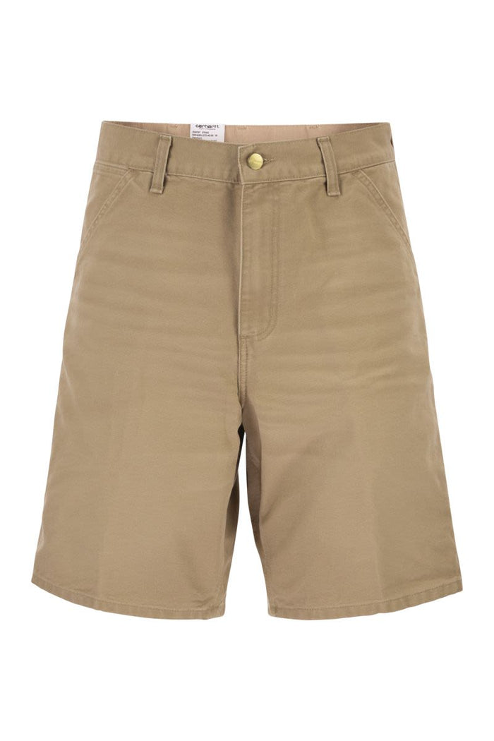 Carhartt Wip Denim Bermuda Shorts With Logo On The Back