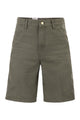 Carhartt Wip Denim Bermuda Shorts With Logo On The Back