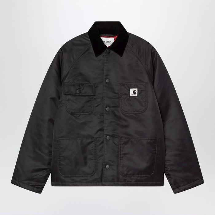 Carhartt Wip  Alumni Chore Coat Jacket In Black Nylon