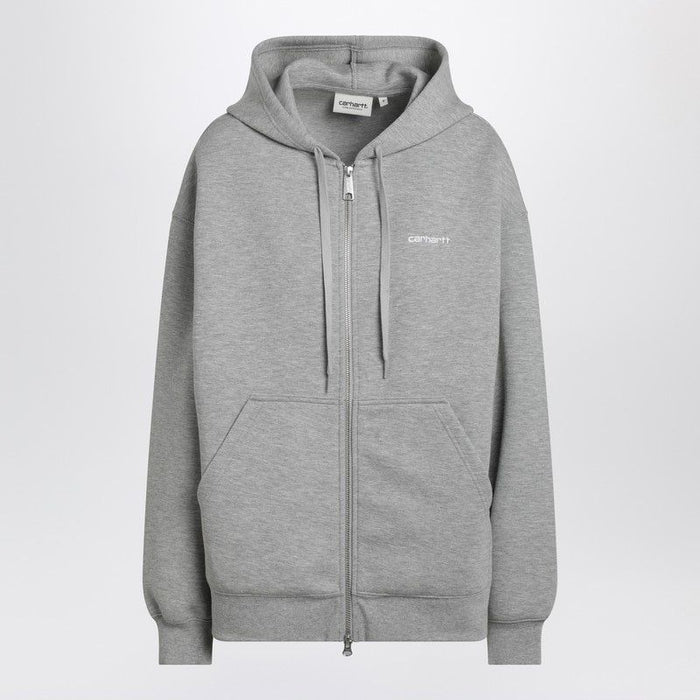Carhartt Wip Grey Zip Sweatshirt In Cotton Blend