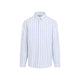 Carhartt Wip Light Blue And White Deven Cotton Shirt
