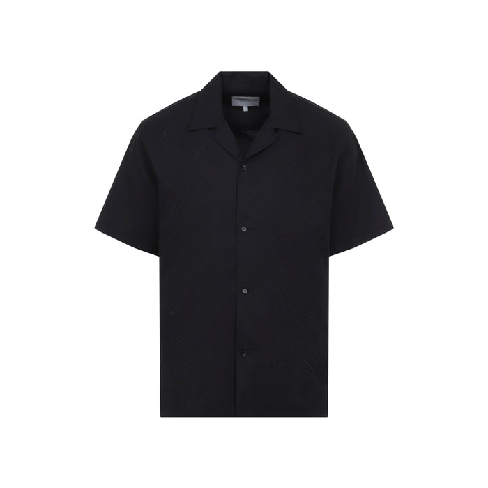 Carhartt Wip Black Tencel Short Sleeves Signet Shirt