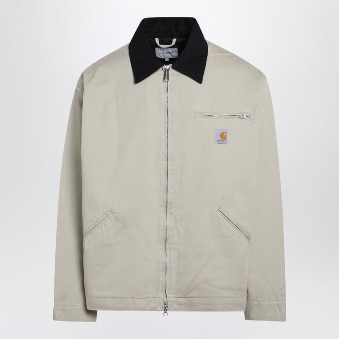 Carhartt Wip Og Detroit Jacket In Cotton Twill, Black Rinsed