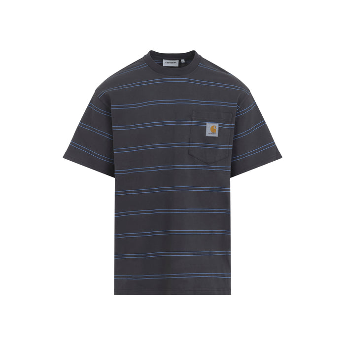 Carhartt Wip Stripe Graphite Cotton T-Shirt