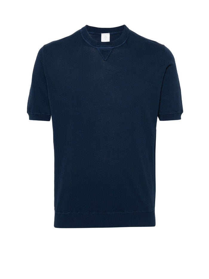 Eleventy Blue Crew-Neck T-Shirt