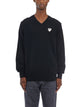 Comme Des Garçons Play Wool V Neck Sweater