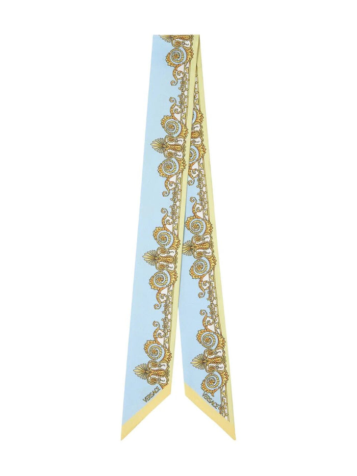 Versace Spring Barocco-Print Silk Twill Lavallière
