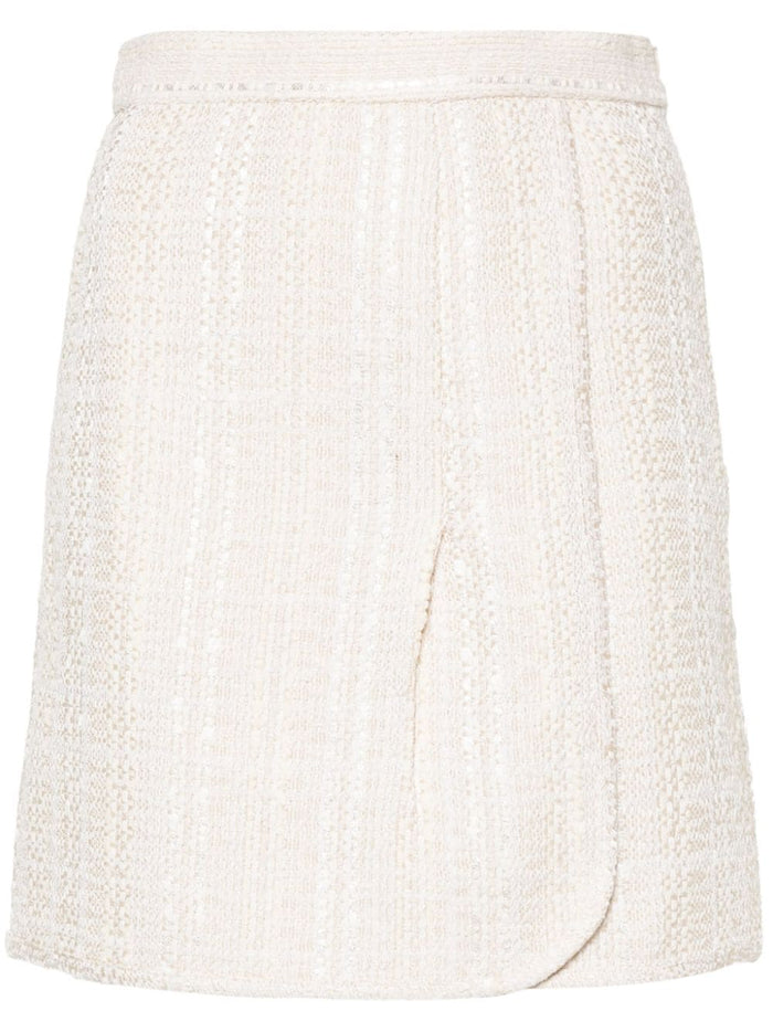 Iro Cotton Blend Wrapped Skirt
