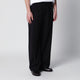 Thestroy Black Pinstriped Inno Trousers In Viscose Blend