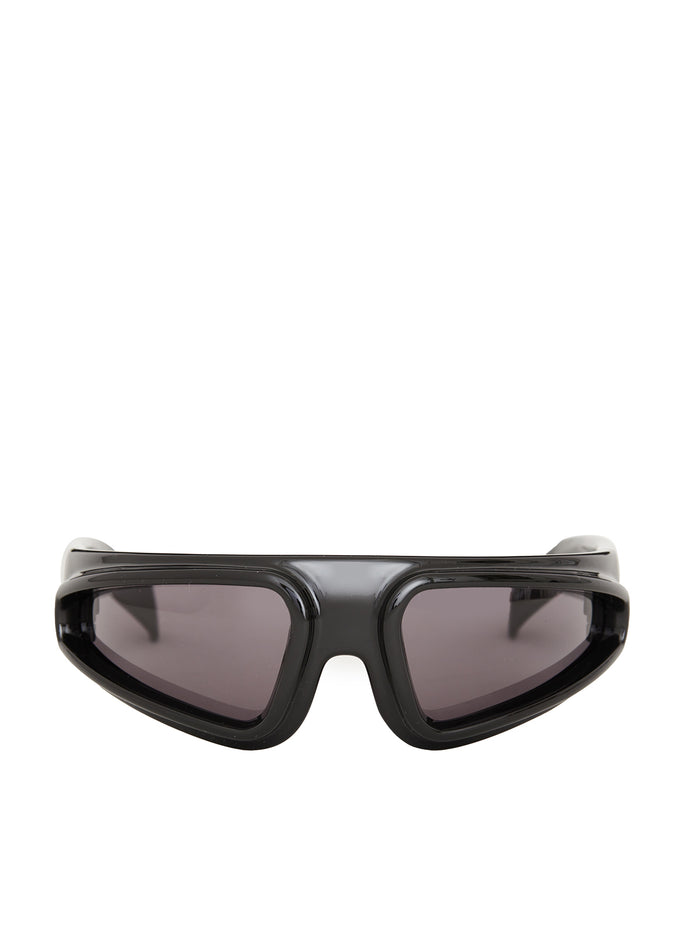 Rick Owens Sunglasses Shiny Ryder Blk