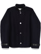 Jil Sander Navy Cloth Jacket With Silver Buttons