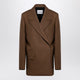 Jil Sander  Brown Wool Double-Breasted Jacket