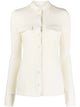 Jil Sander Ivory Stretch Wool Blend Shirt