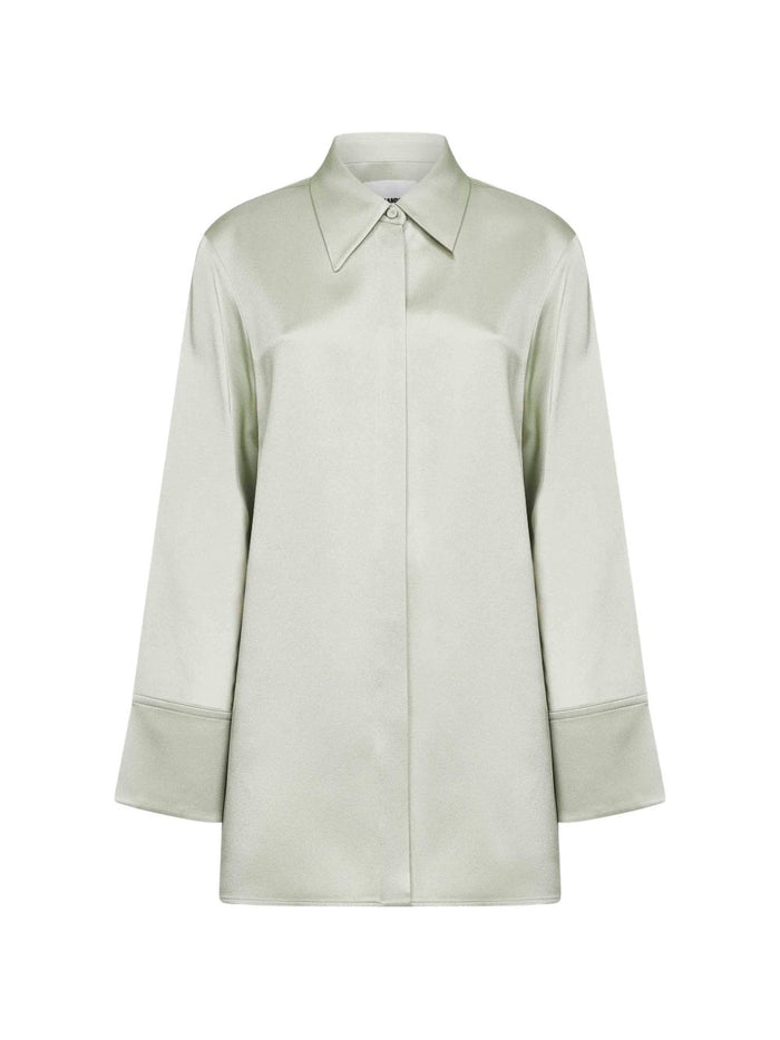 Jil Sander Light Green Acetate-Blend Shirt
