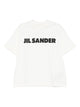 Jil Sander White Oversize Logo Cotton T-Shirt