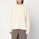 Jil Sander  White Ribbed Crewneck Sweater