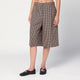 Jil Sander  Brown Check Wool Bermuda Shorts