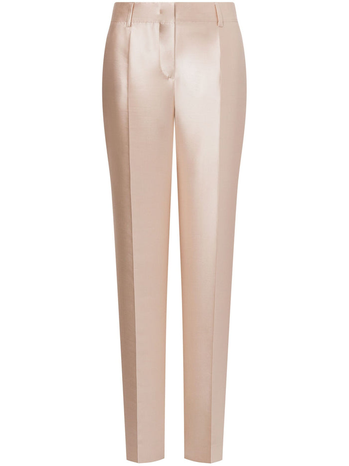 Alberta Ferreti Nude Mikado Tailored Pants