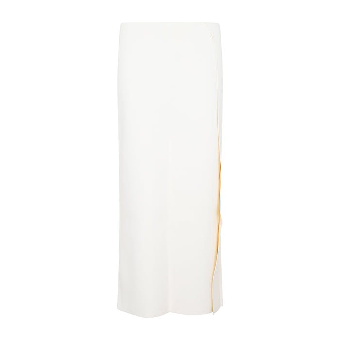 Jil Sander Ivory Viscose Blend Skirt