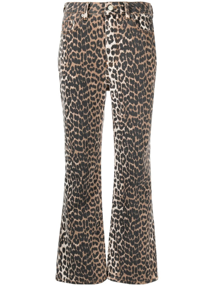 Ganni Leopard Betzy Jeans