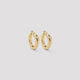 Jil Sander Gold Brass Earrings