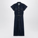 Ganni Blue Midi Dress In Organic Denim