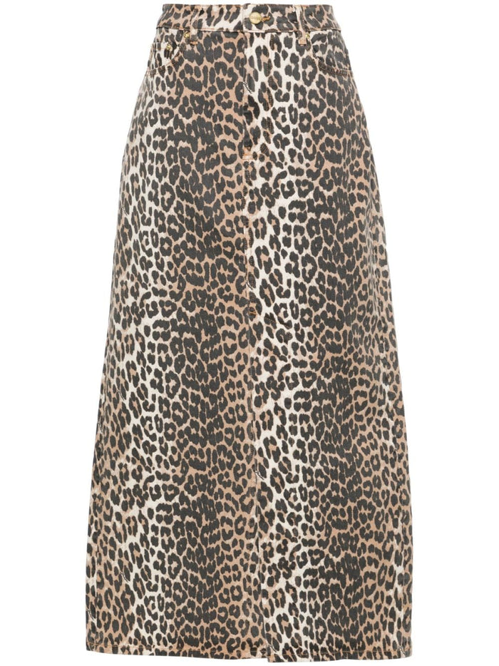Ganni Skirt With Maxi Slit