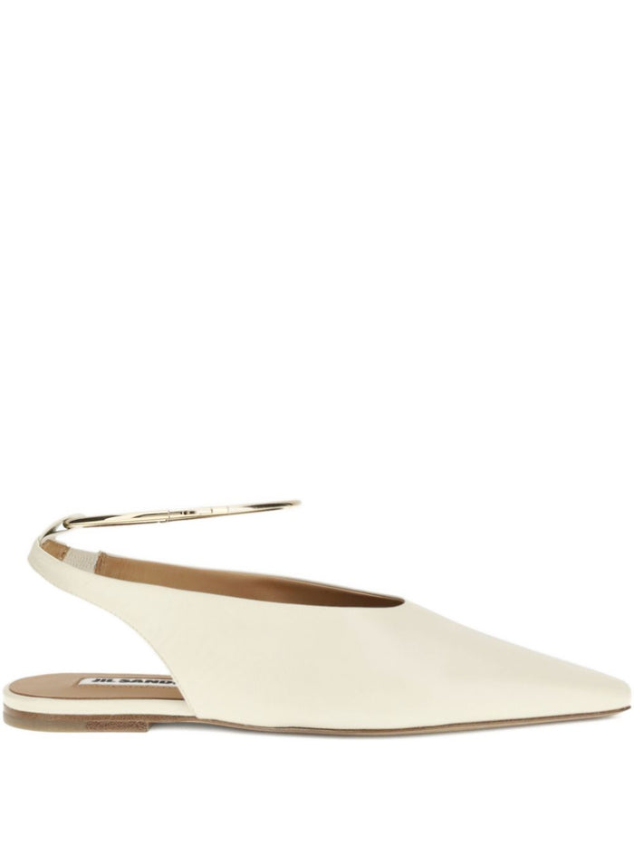 Jil Sander Leather Slingback Ballets