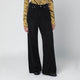 Ganni Black Washed-Effect Baggy Jeans