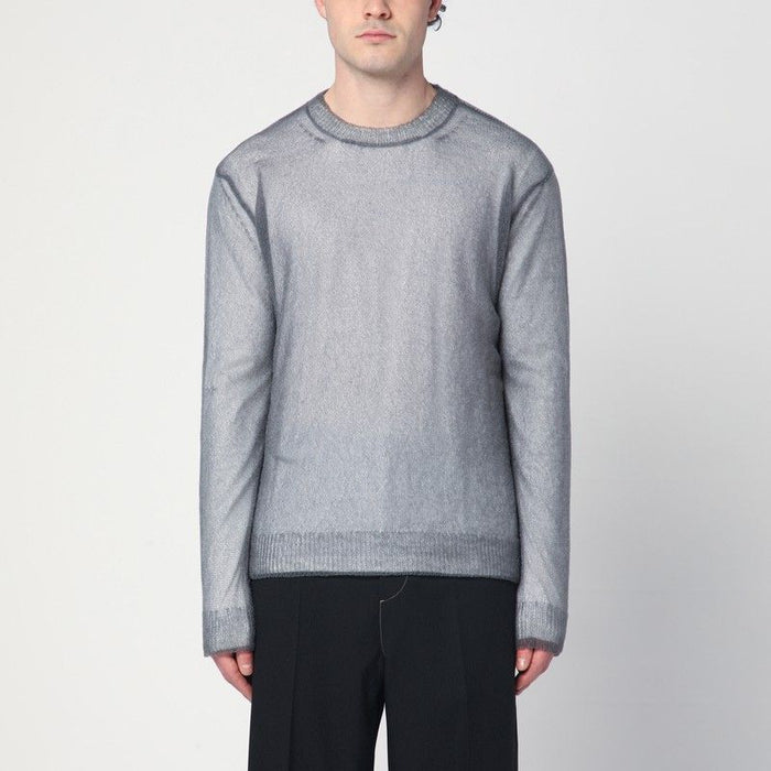 Jil Sander  Grey Jumper With Layered Design