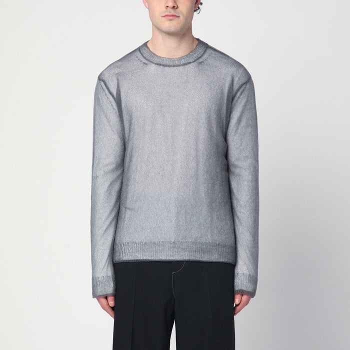 Jil Sander Grey Jumper With Layered Design