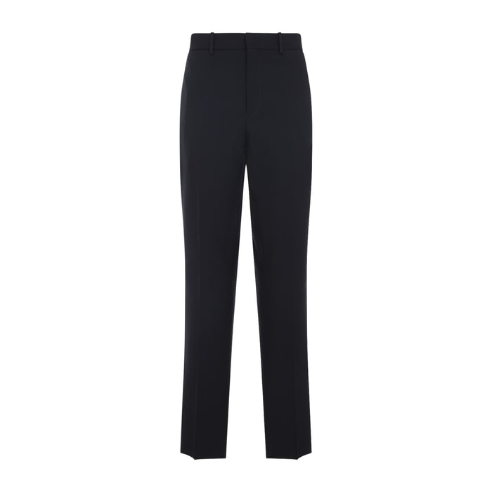 Jil Sander Navy Blue Slim Fit Wool Pants