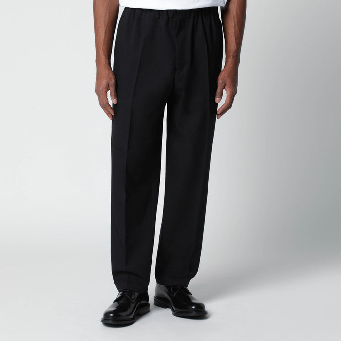 Jil Sander Black Technical Serge Trousers