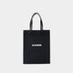Jil Sander Black Canvas Medium Book Shopping Bag