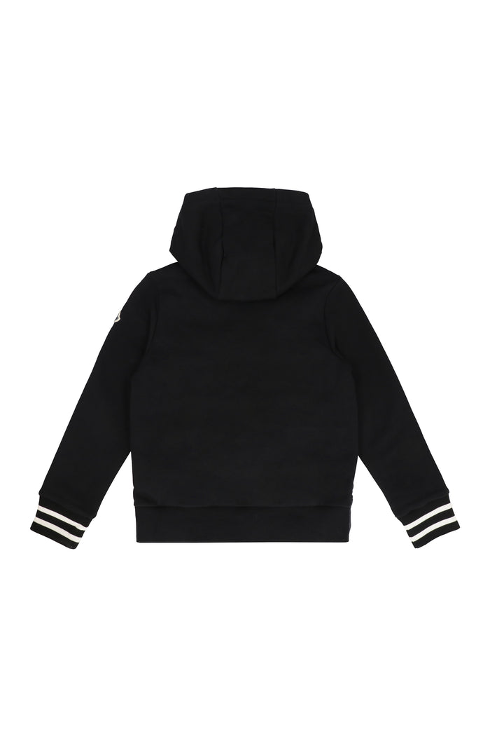 Moncler Kids Jacket In Fleece With Padded Panel