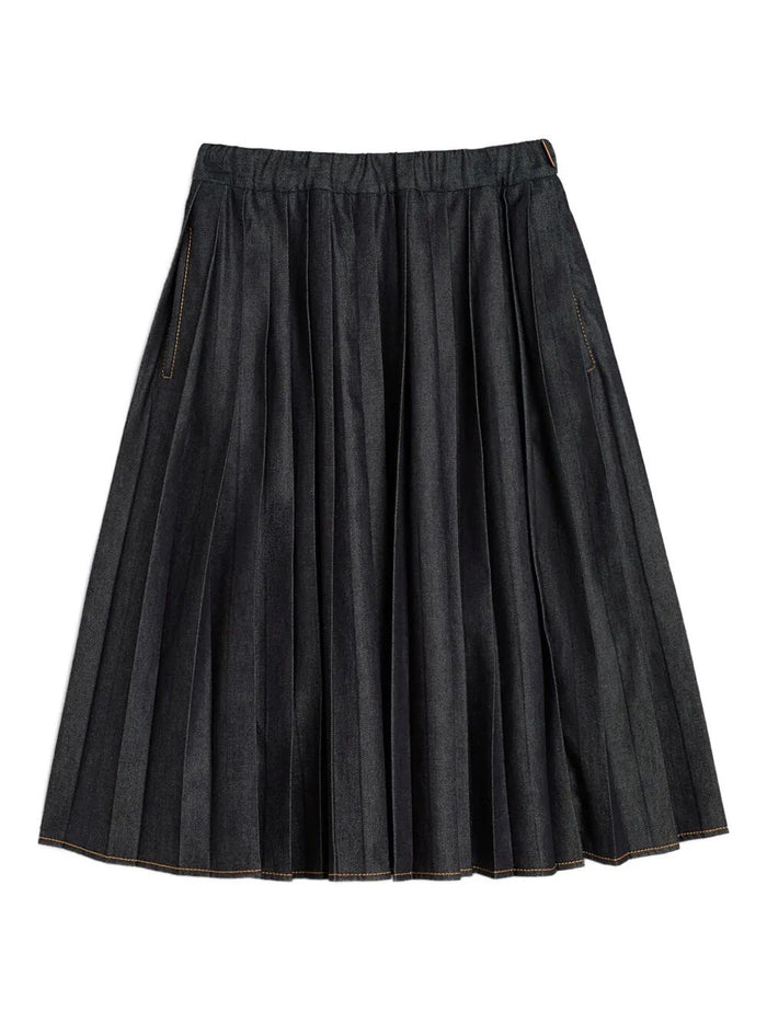 Jil Sander Denim Midi Round Skirt