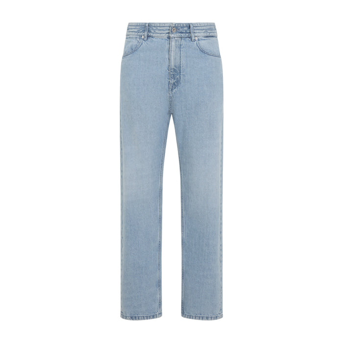 Jil Sander Marble Blue Cotton Jeans