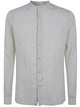 Tintoria Mattei Linen Shirt With A Mandarin Collar