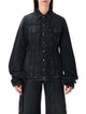 Jean Paul Gaultier Black Oversized-Sleeve Denim Jacket Jean Paul Gaultier