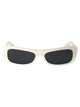 Jacquemus Metallic Pearl/ Silver/ Grey Acetate Sunglasses
