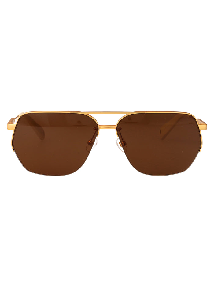 Jacquemus Matt Gold/ Sand/ Yellow Stainless Steel Sunglasses