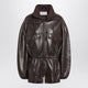 The Frankie Shop Plum Carnaby Leather Jacket