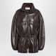 The Frankie Shop Plum Carnaby Leather Jacket