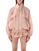 The Frankie Shop The Frankie Shop Sheer Bomber Jacket - Faded Pink