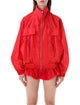 The Frankie Shop The Frankie Shop Sheer Bomber Jacket - Red