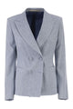Tagliatore Double-Breasted Linen And Cotton Stretch Blazer