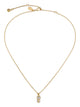 Jimmy Choo Gold Metal Jc Pearl Cube Pendant Necklace