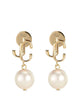 Jimmy Choo Gold Pearl Earrings